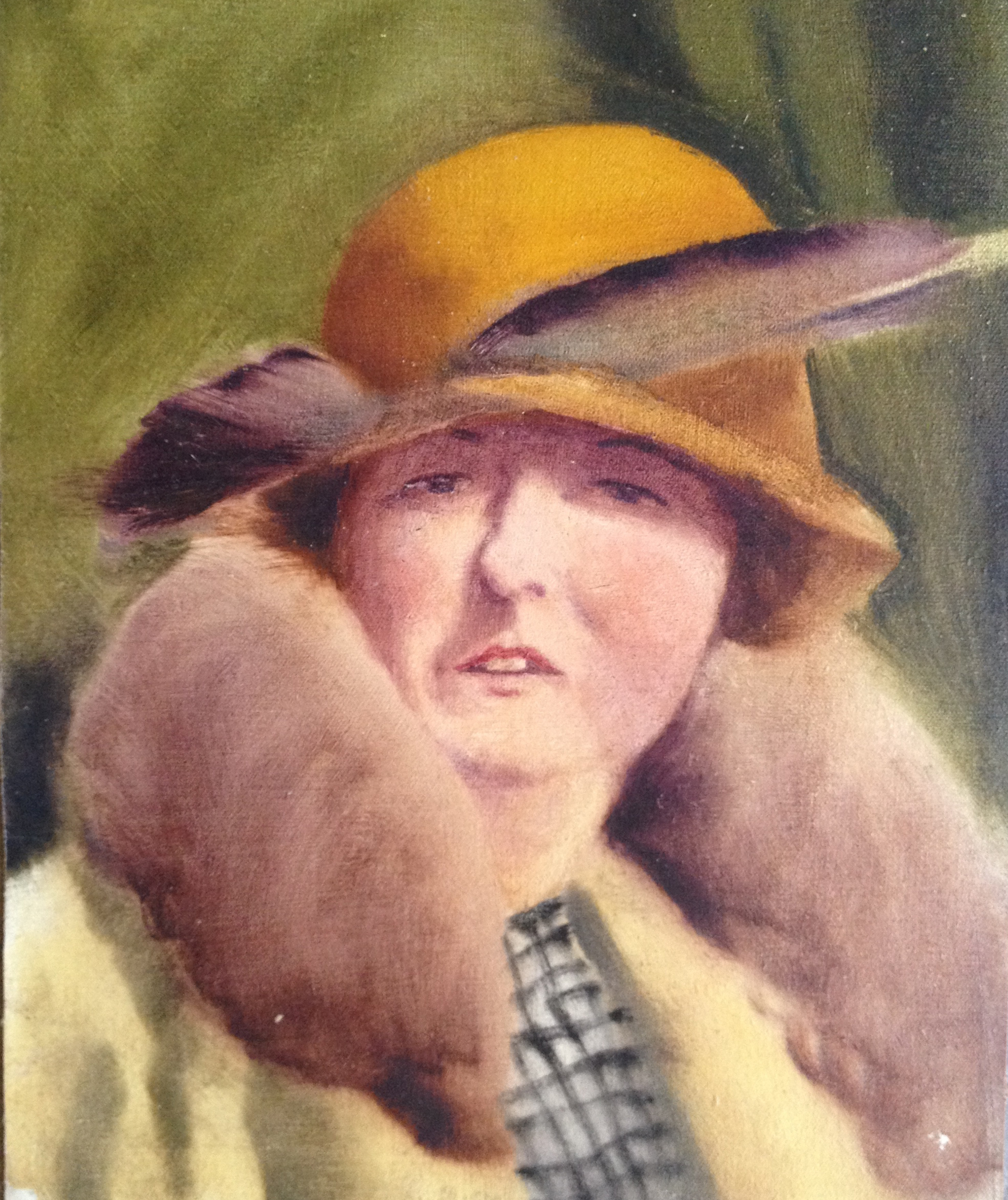 Woman with yellow hat