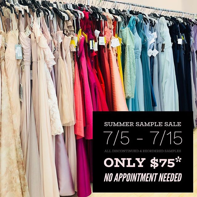 💥SAMPLE SALE STARTS THURSDAY💥 Discontinued & reordered samples will be out on the floor for just $75*! Get a gorgeous gown for Weddings, Parties, Fundraisers, Trips ~ everything fancy you've got going on this summer ~ we might have the look for you! 👉🏻 No appointment needed. 👈🏻 Gather your crew or stock your closet and save even more! Groups/purchases of 3 or more dresses get $5 off, 5 or more get $10 off, 7 or more get $15 off! {sale styles only} *Separates ~ $50, @adriannapapell & Flower Girls ~ 50% off.
.
.
.
#bridesmaids #bridesmaid #614bride #614 #columbusohio #ohiobride #columbusbride #cbusweddings #columbusweddings #bridetribe #dressshopping #shoplocal #fancydress #futuremrs #isaidyes #columbusalive #expcols #asseenincolumbus #gildedtribe #samplesale #sale #salealert #tsgcolumbus #mixandmatch #ootd #experiencecolumbus #whattowear #weddingguestdress #weddingguest #goingtothechapel