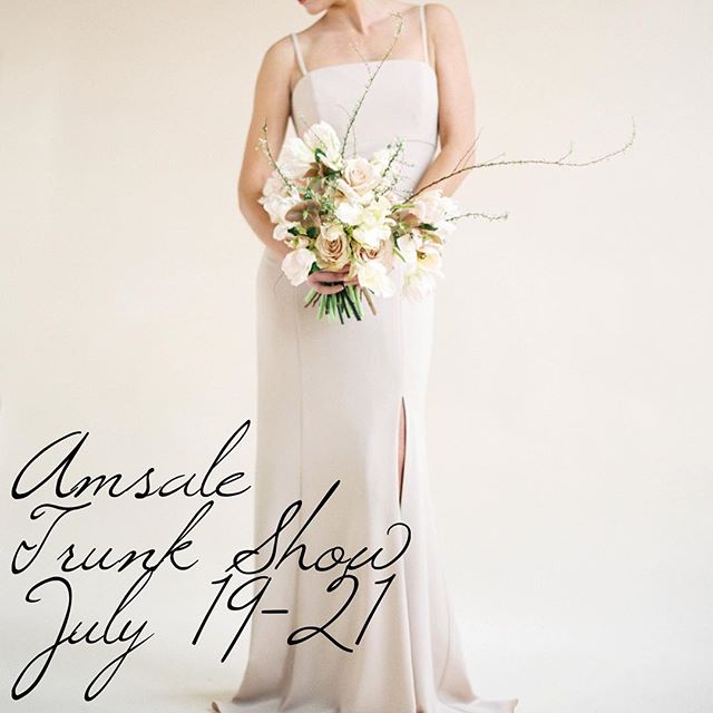 🥂AMSALE TRUNK SHOW🥂 Be the first to try on our new @amsalebridesmaids collection featuring new crepe styles, gorgeous gowns with sleeves, and the prettiest new sequin pattern ever! Appointment link in bio ~ mention AMSALE for special offers! 📸 @jennapowersphoto .
.
.
.
.
#bridesmaids #bridesmaid #614bride #614 #columbusohio #ohiobride #columbusbride #cbusweddings #columbusweddings #bridetribe #gildedsocial #misstomrs #futuremrs #columbusalive #expcols #asseenincolumbus #gildedtribe #amsale #amsalebridesmaids #trunkshow #discount #sale #engaged #bridesmaidstyle #bridesmaiddress #experiencecolumbus #isaidyes #springbride #spring2019 #pursuepretty