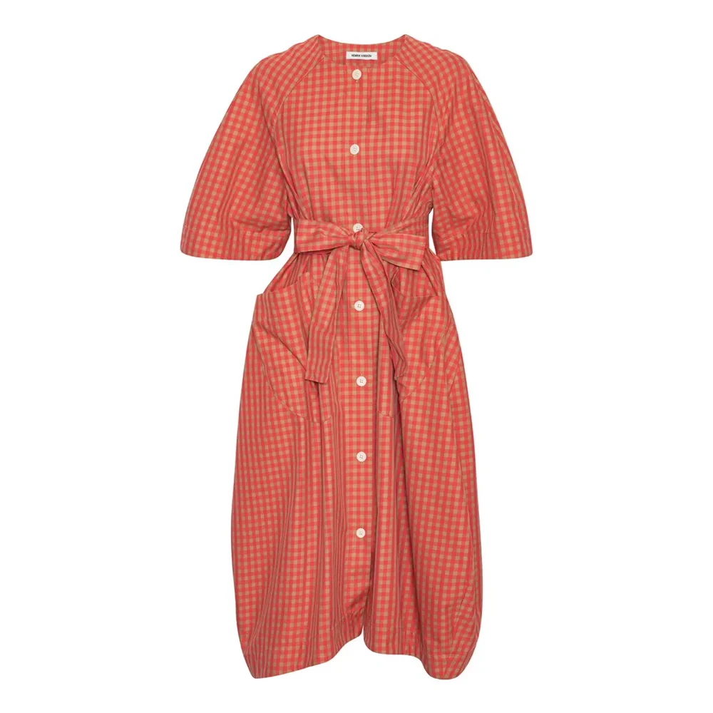 women summer casual denim dresses pockets Vintage Short Sleeve Midi Dress Χρώμα:Σκονισμένο μπλε 31.5 Body crochet dress Seasons - Spunky Spitfire