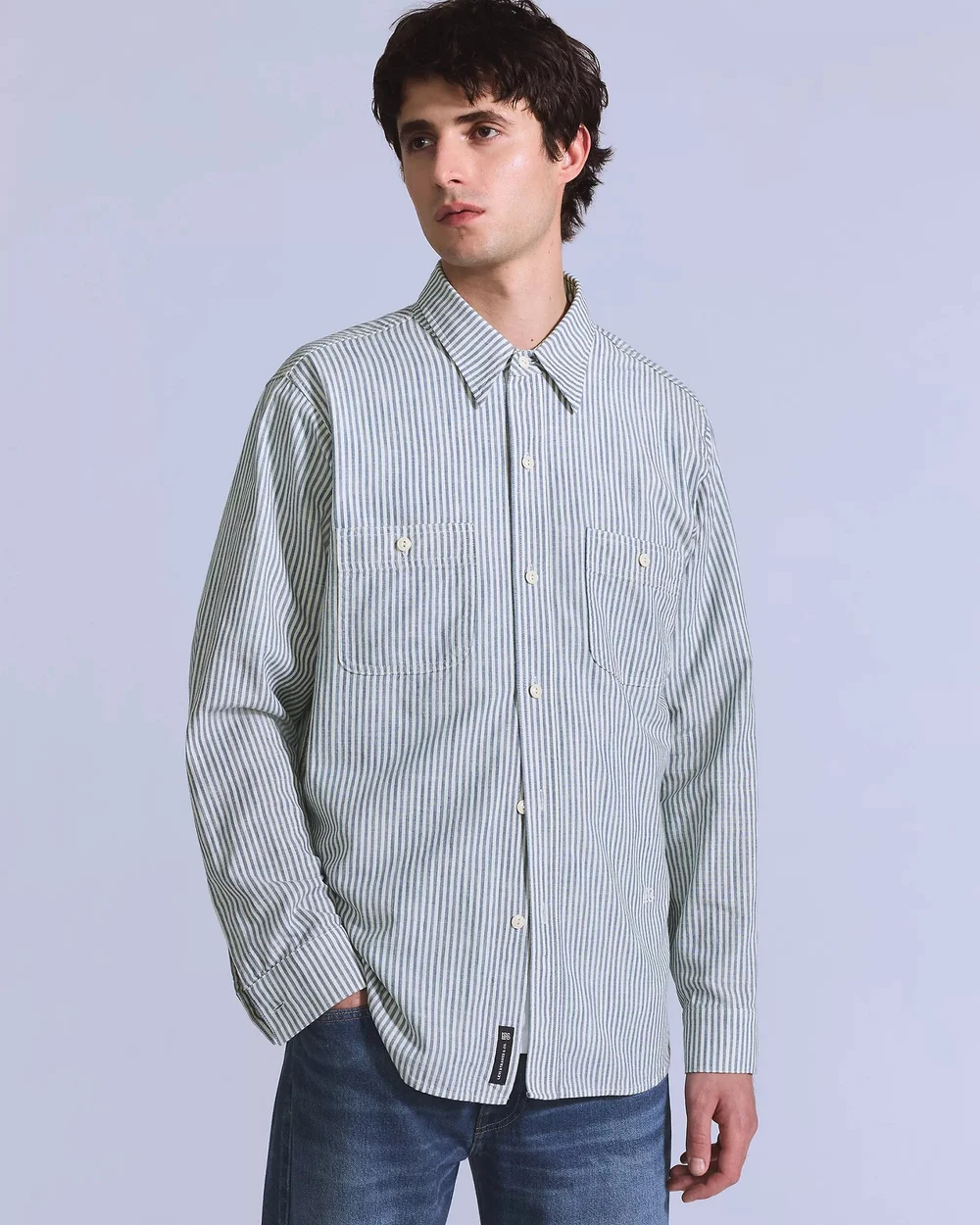 Levi's Blue Tab Work Shirt Indigo Stripe — Aggregate Supply