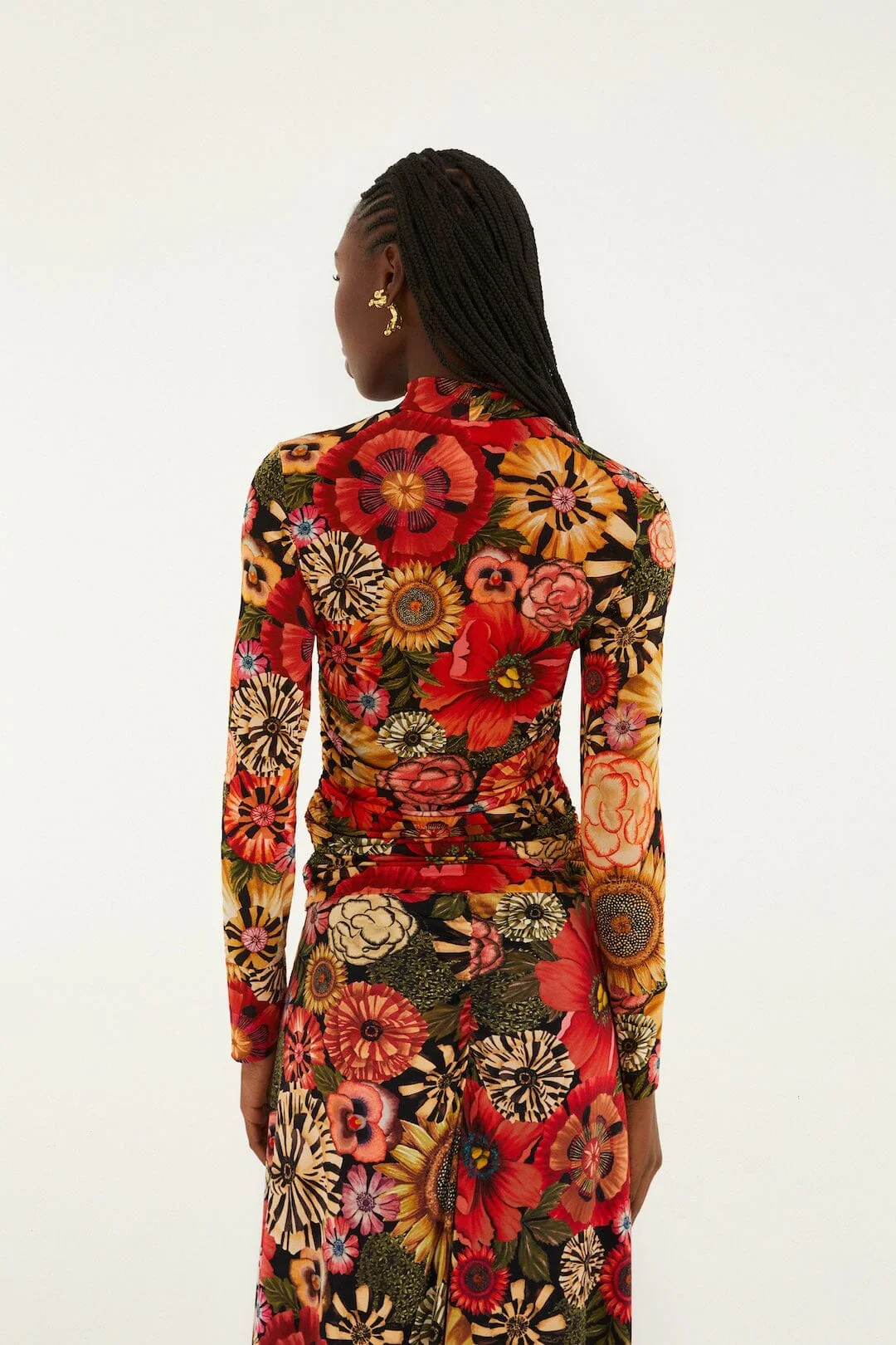 350195_Farm_Rio_Black_Flowershop_Ruched_Waist_Jersey_Top_Blouse_3.webp