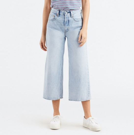 levi's high water wide leg black