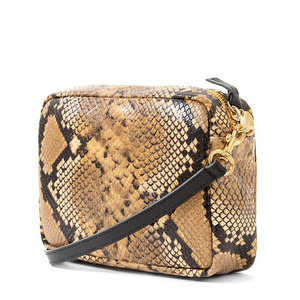 Clare V. - Midi Sac in Kaleidoscope Snake w/ Navy & Red Suede