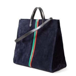 Navy Plaid Simple Tote by Clare V. for $113