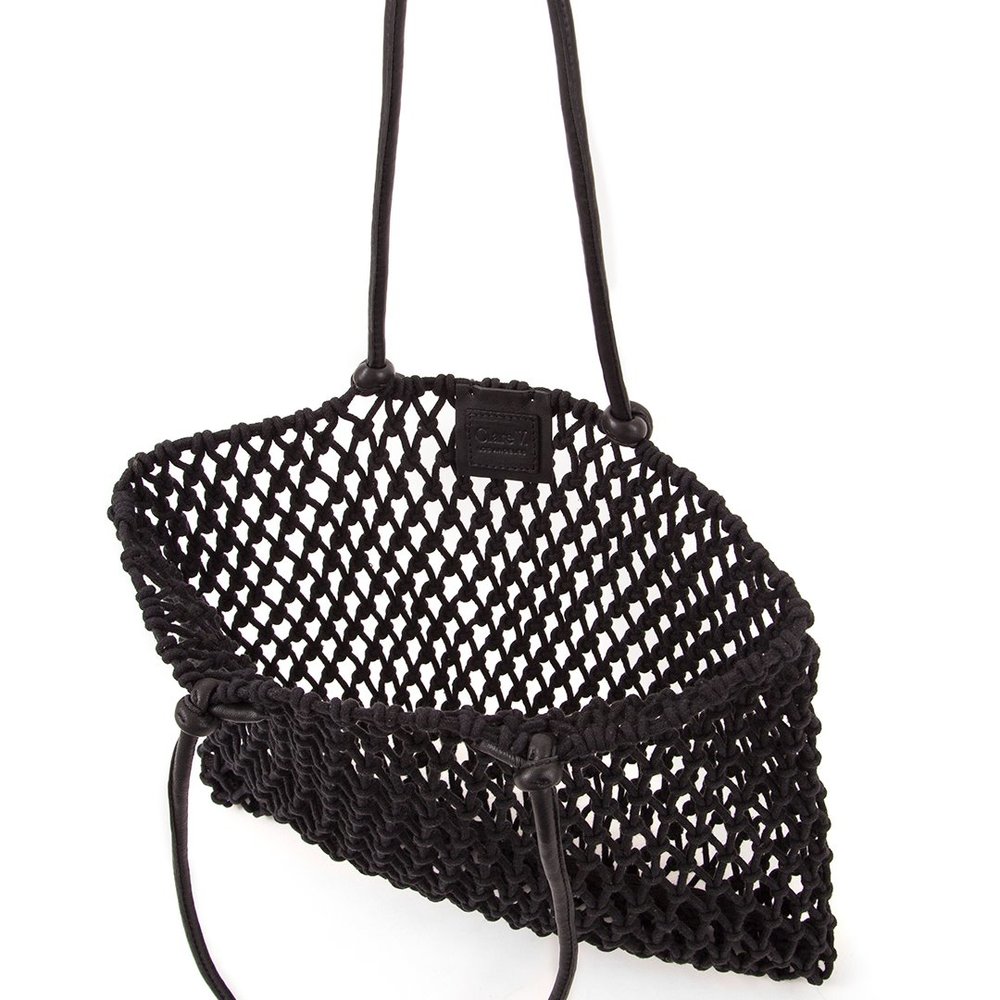 Clare V. Woven Leather Tote - Black Totes, Handbags - W2433855