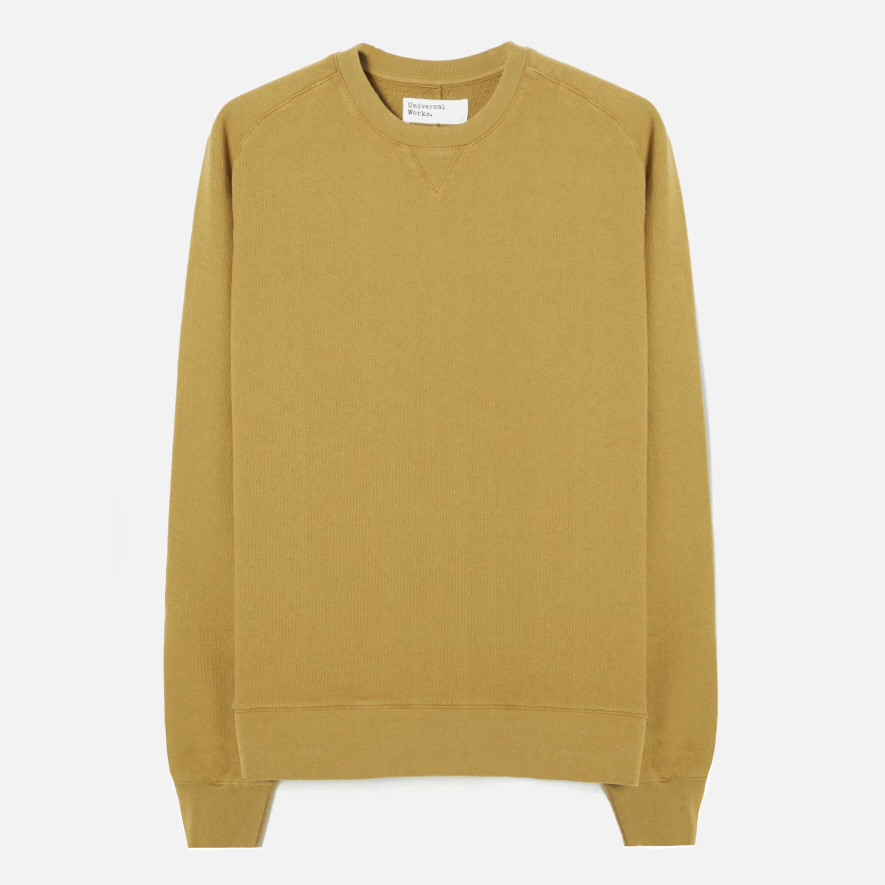 21601_Universal_Works_Classic_Crew_Sweatshirt_Mustard_Dry_Handle_Loopback_1.jpg