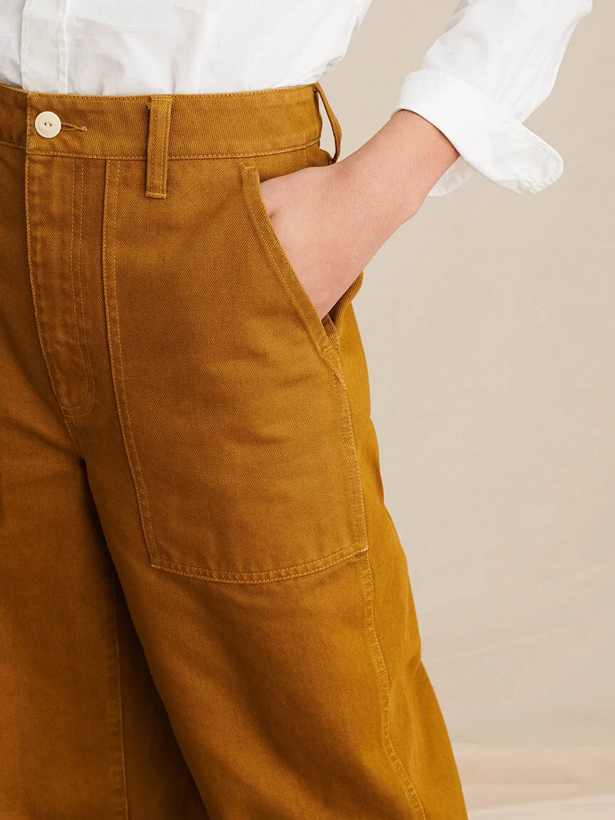 golden khaki pants