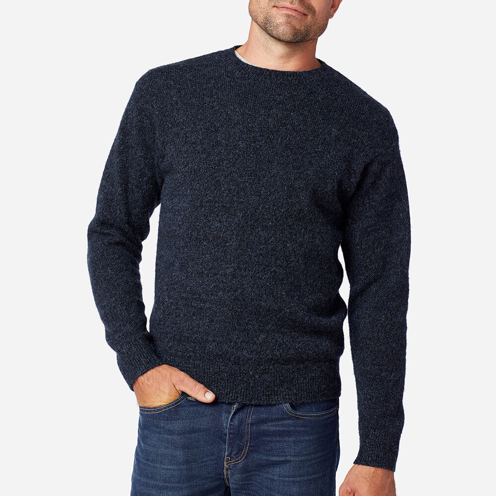 Ooze Isse slette Pendleton Shetland Washable Wool Crewneck Sweater Indigo Heather —  Aggregate Supply