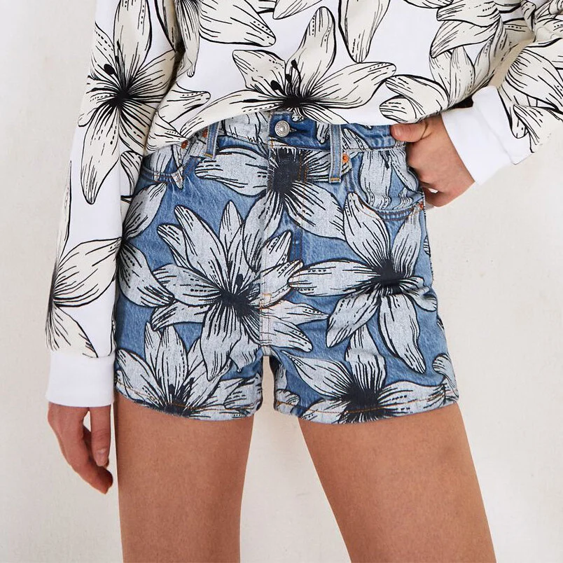 Levi's x Farm Rio Ribcage Short Flower 