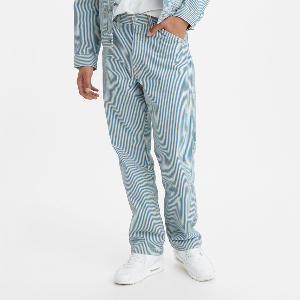 Levi's Premium Stay Loose Carpenter Pant Blue Stripe — Aggregate Supply