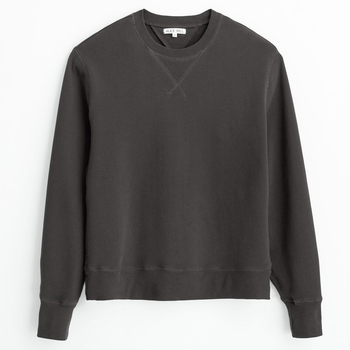Alex Mill Garment Dyed Crewneck Sweatshirt Washed Black — Aggregate Supply