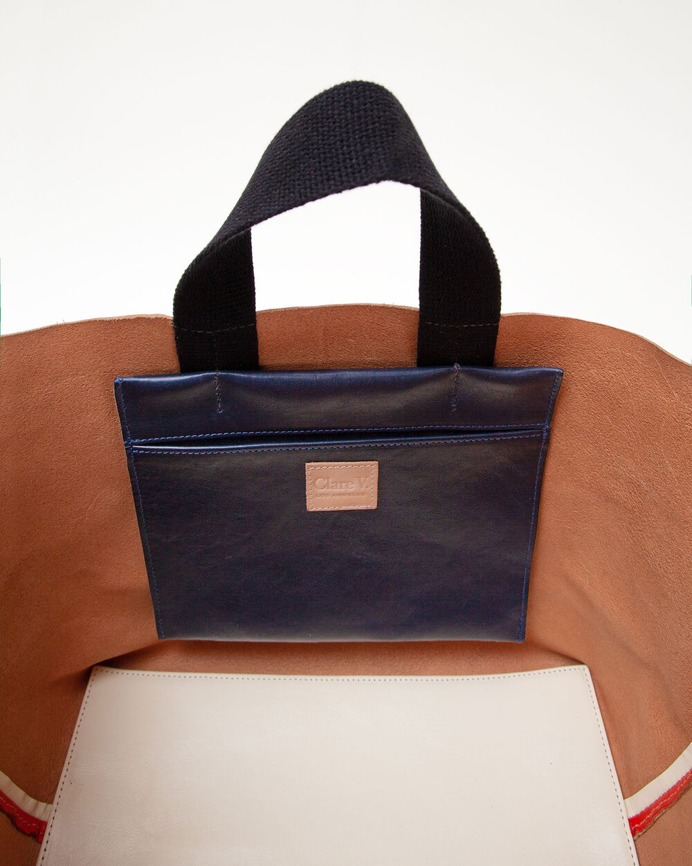 Clare V. Bateau Woven Leather Tote Bag