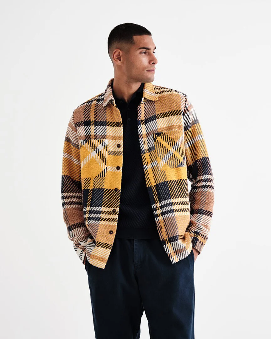 Wax London Whiting Overshirt Navy 