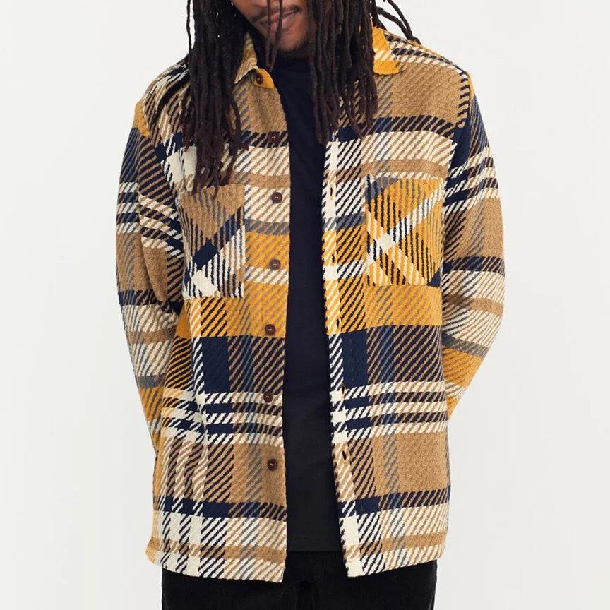 yellow and black checkered jacket