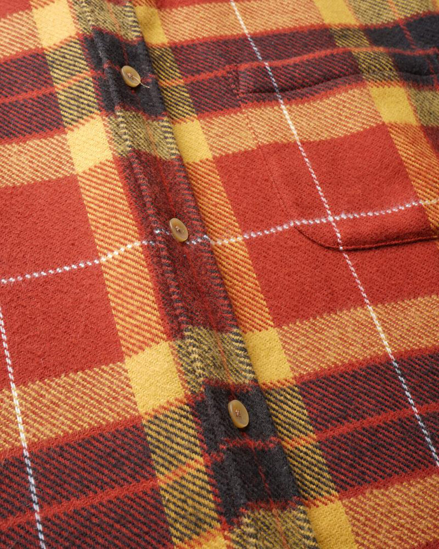 Portuguese Flannel Baviera Check Long Sleeve Shirt Rust — Aggregate Supply