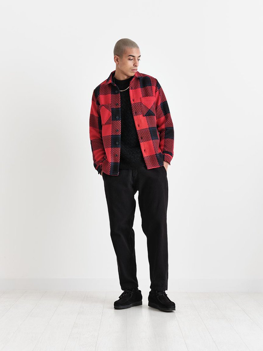 Wax London Whiting Overshirt Red Patron Check — Aggregate Supply