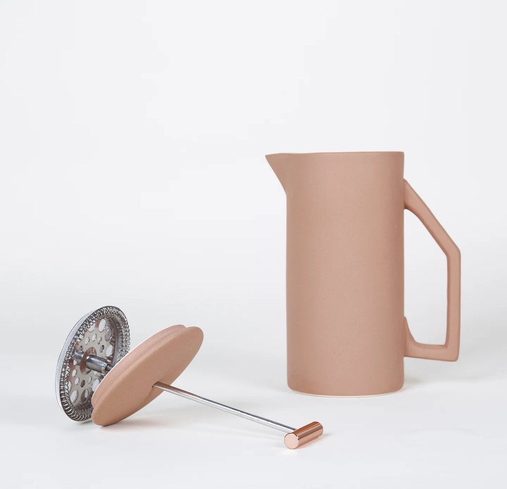 Yield Ceramic French Press - Cream