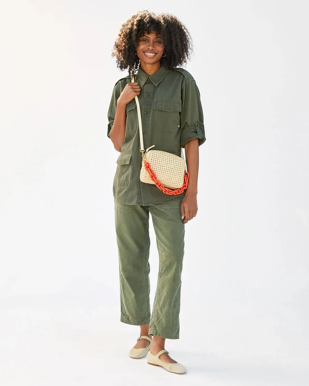 Clare V. Midi San Cream Rattan — Aggregate Supply