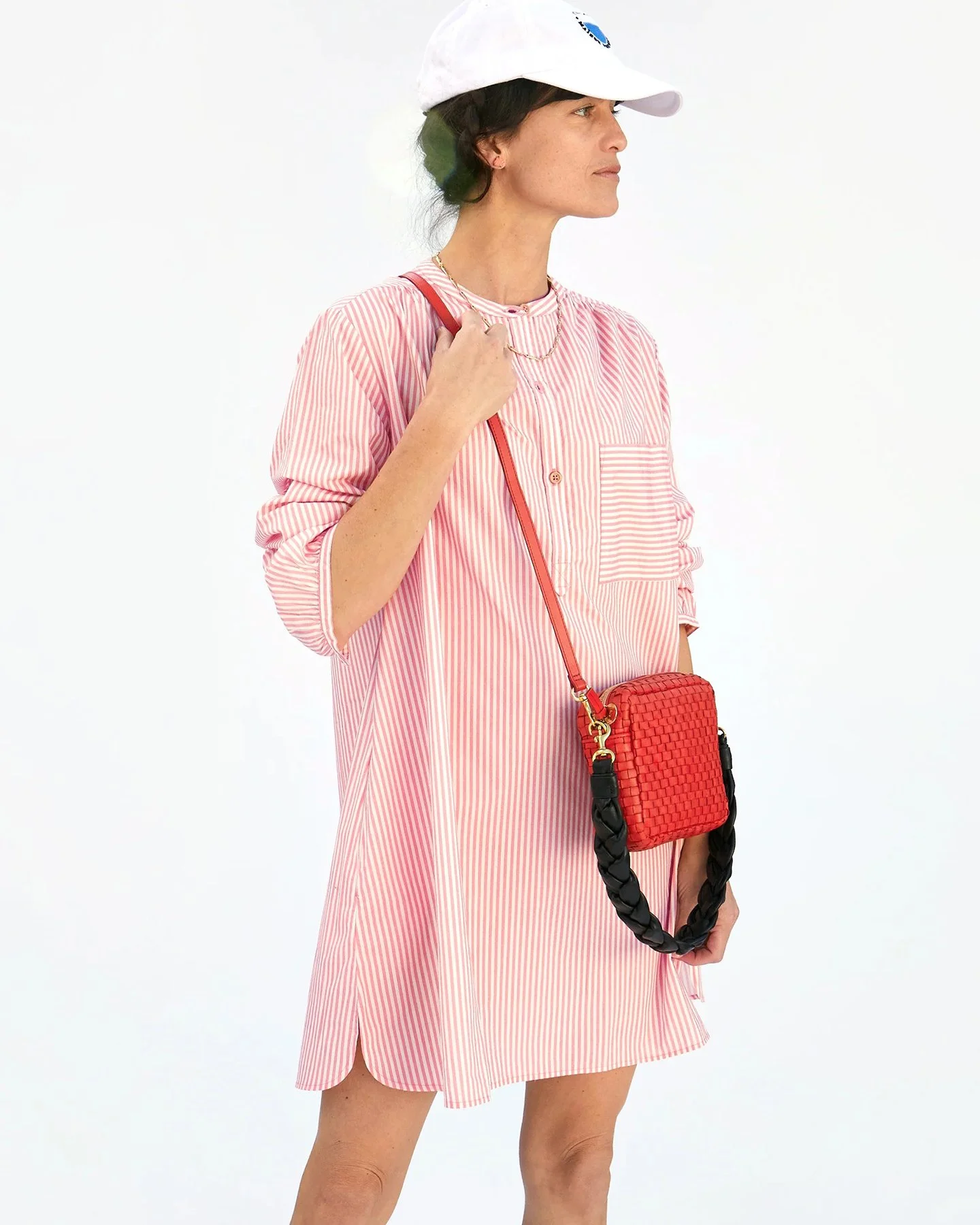 Clare_V_Midi_Sac_Poppy_Red_Woven_Checker_4.jpeg
