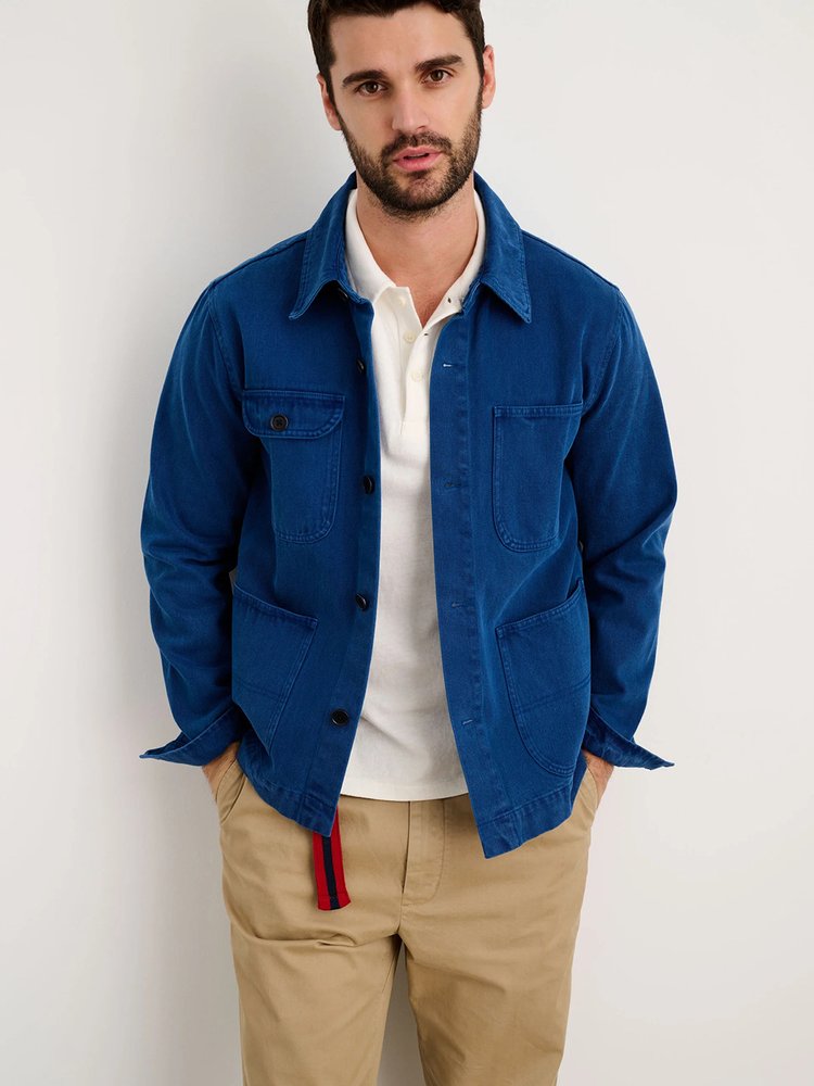 Alex Mill Garment Dyed Work Jacket Recycled Denim Storm Blue - Mildblend  Supply Co