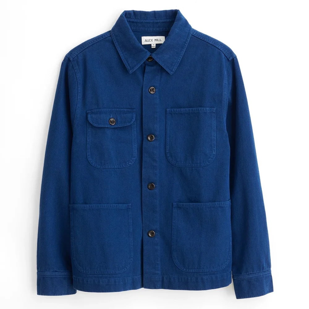 Alex Mill Garment Dyed Work Jacket Recycled Denim French Navy