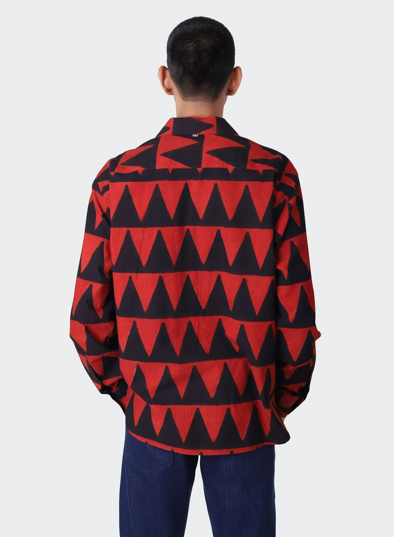 Kardo_Long_Sleeve_Ronen_Shirt_BP106_Red_Navy_Black_Triangle_Zigzag_4.jpeg