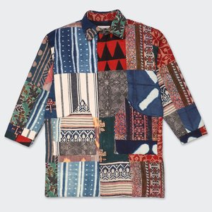 Kardo Santos Quilted Long Coat Patchwork — Aggregate Supply Kardo Santos Quilted Long Coat Patchwork — Aggregate Supply
