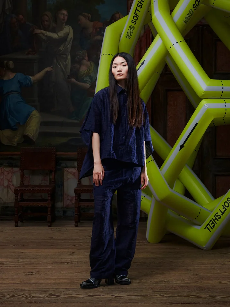 Henrik Vibskov Square Shirt Navy — Aggregate Supply