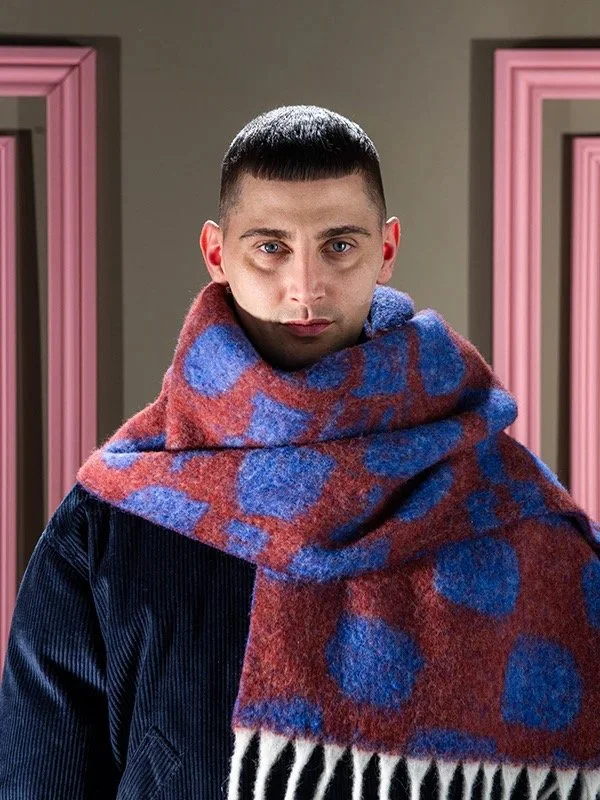 Henrik_Vibskov_Chess_Wool_Scarf_Blue_Orange_3.jpeg