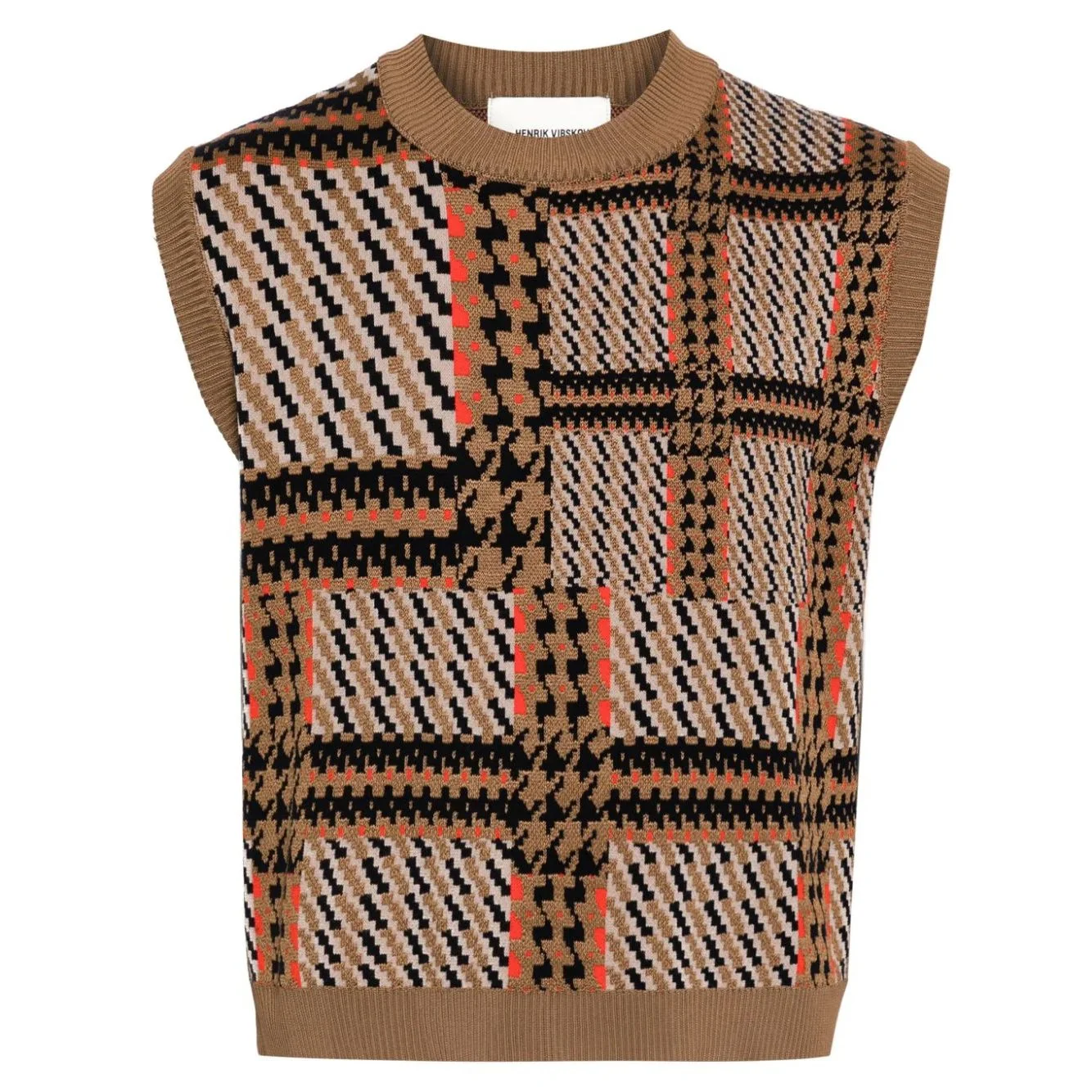 Henrik_Vibskov_Dusk_Knitted_Vest_Orange_Mixed_Checks_1.jpeg