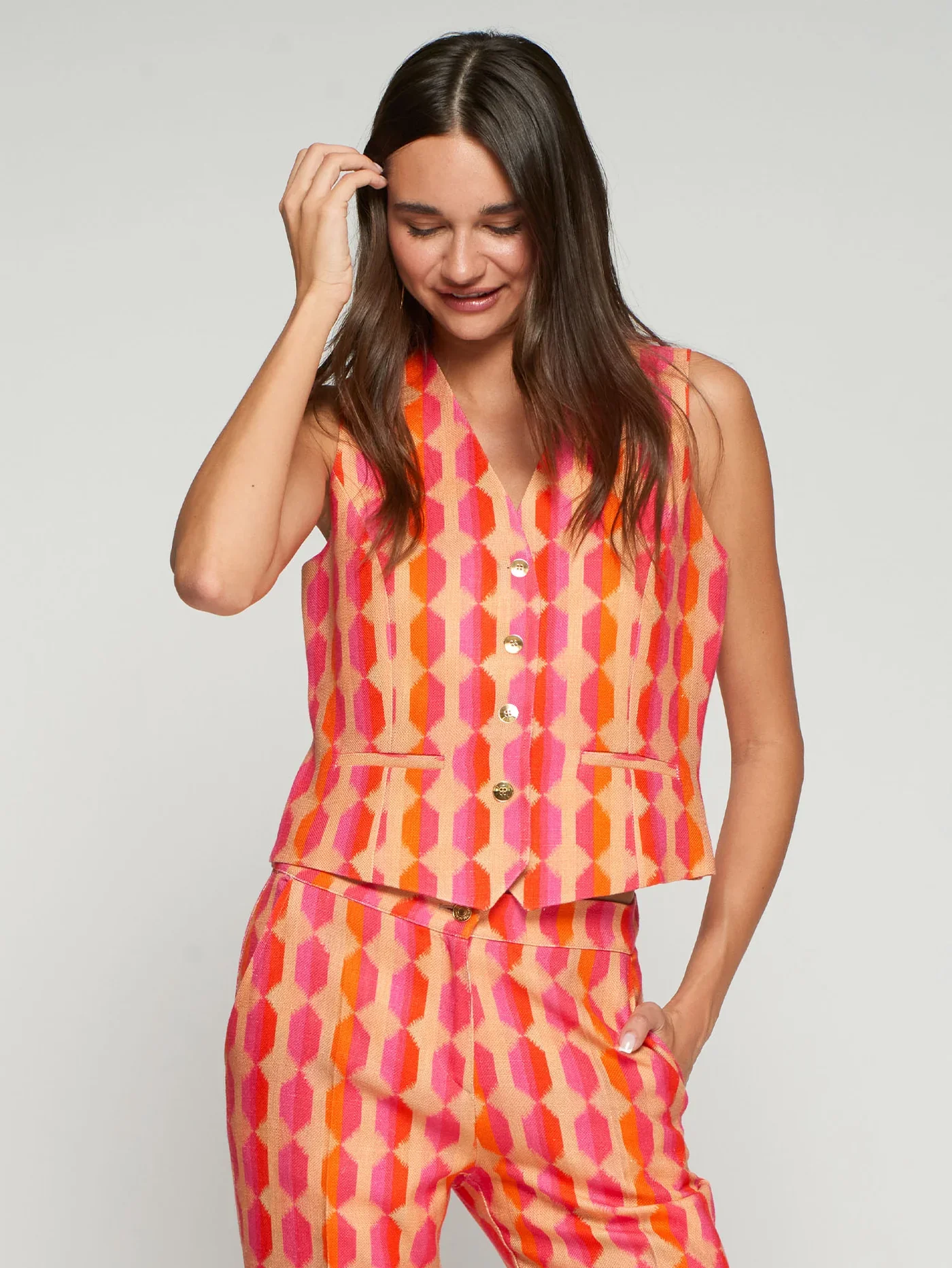 Vilagallo_Pant_Ikat_Rosa_Pink_Orange_3.webp
