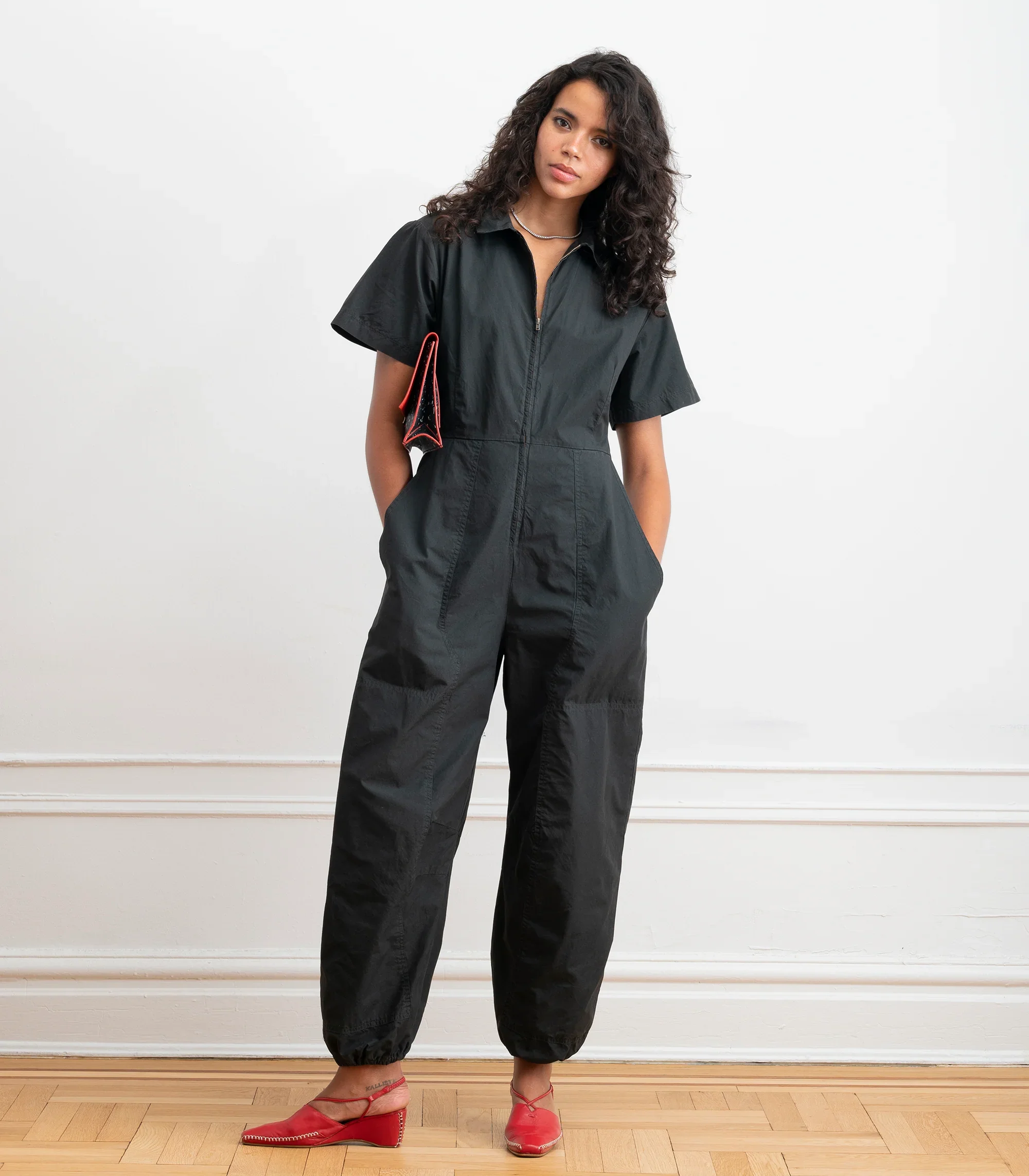 Loup_Clara_Short_Sleeve_Parachute_Leg_Jumpsuit_Black_1.webp