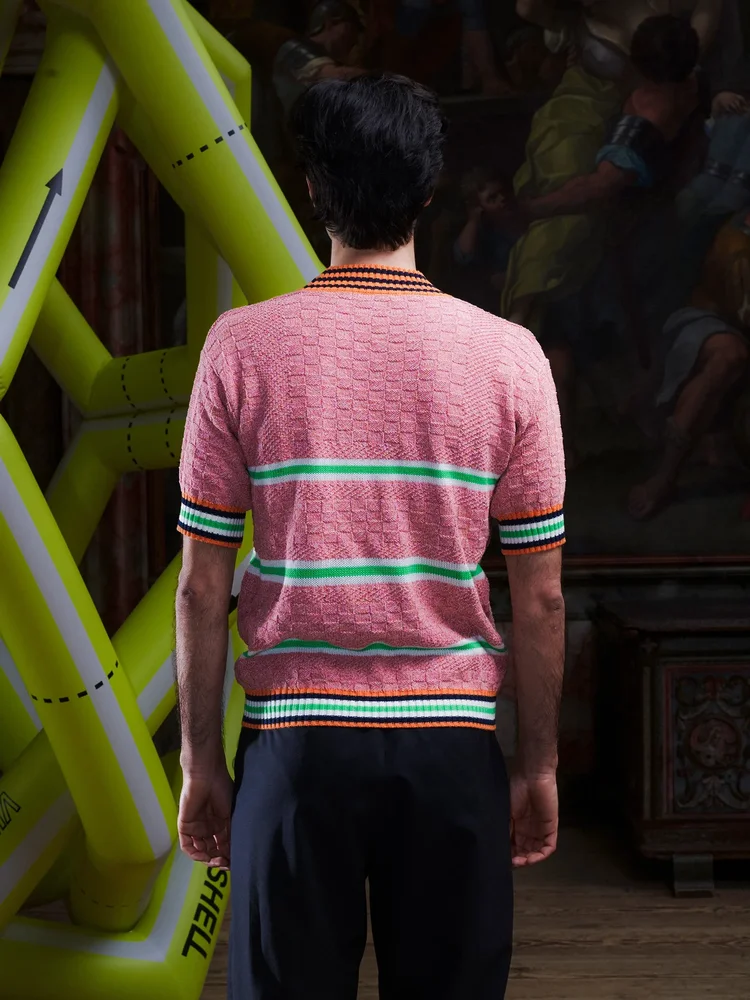 HENRIK VIBSKOV｜Knitwear｜15-16 AW｜S Henrik Vibskov Safe-T Knit Orange Lilac Denim — Aggregate Supply