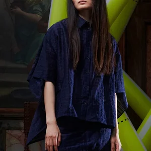 Henrik Vibskov Square Shirt Navy — Aggregate Supply