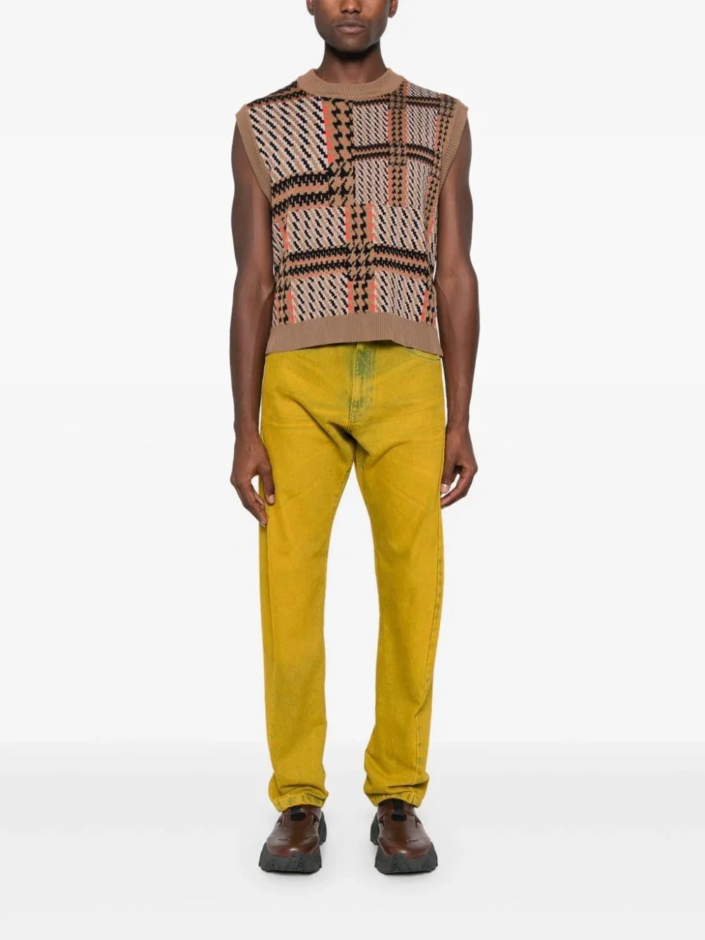 Henrik_Vibskov_Dusk_Knitted_Vest_Orange_Mixed_Checks_5.jpeg