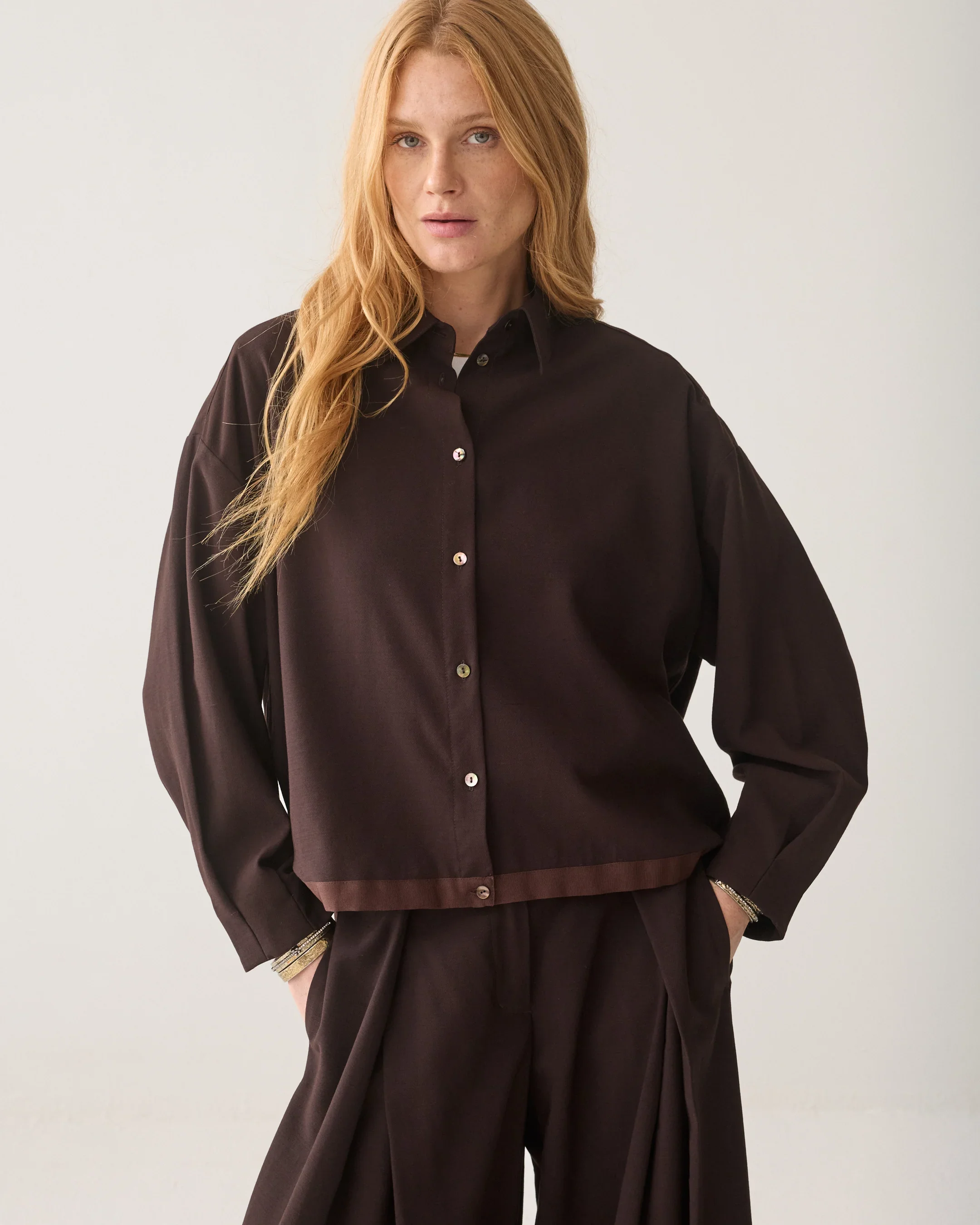 Summum_Blouse_with_Drawstring_Chocolate_Brown_Viscose_Twill_4.webp