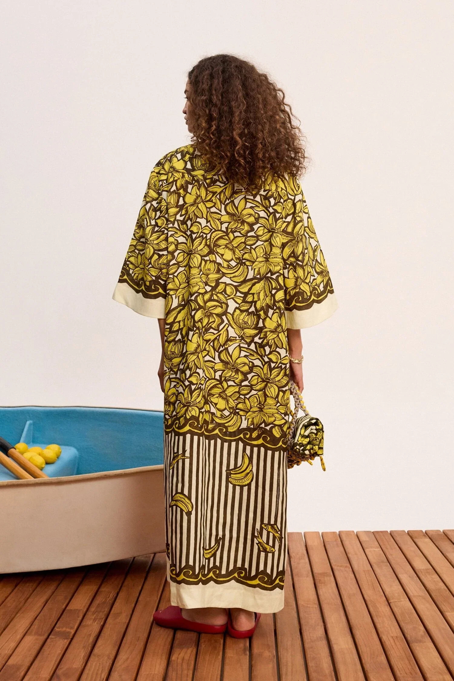 Alemais_Mona_Pool_Dress_Tunic_Kaftan_Bananas_Yellow_Brown_3.webp
