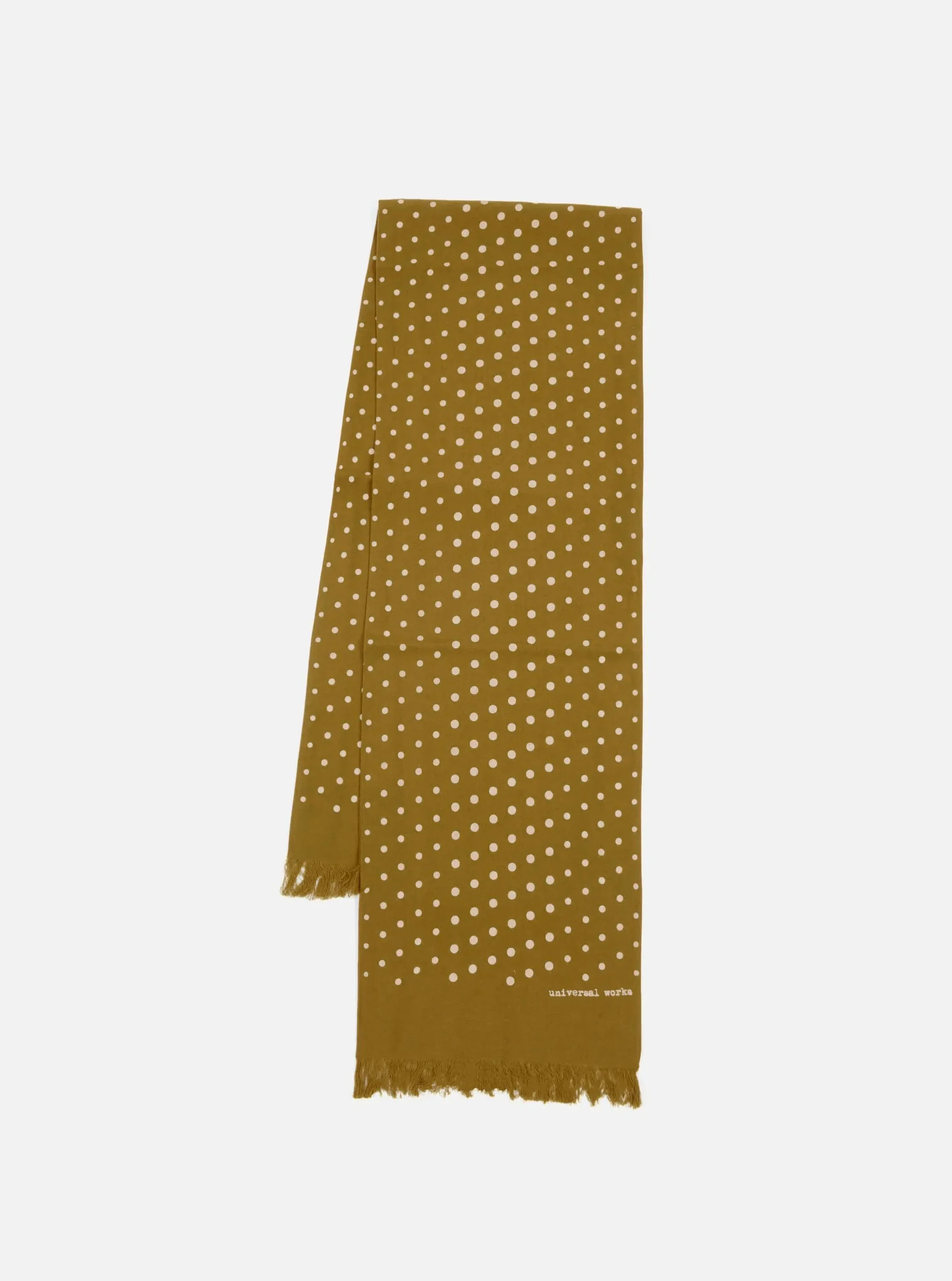 00157_Universal_Works_Short_Scarf_Mustard_Dot_1.webp