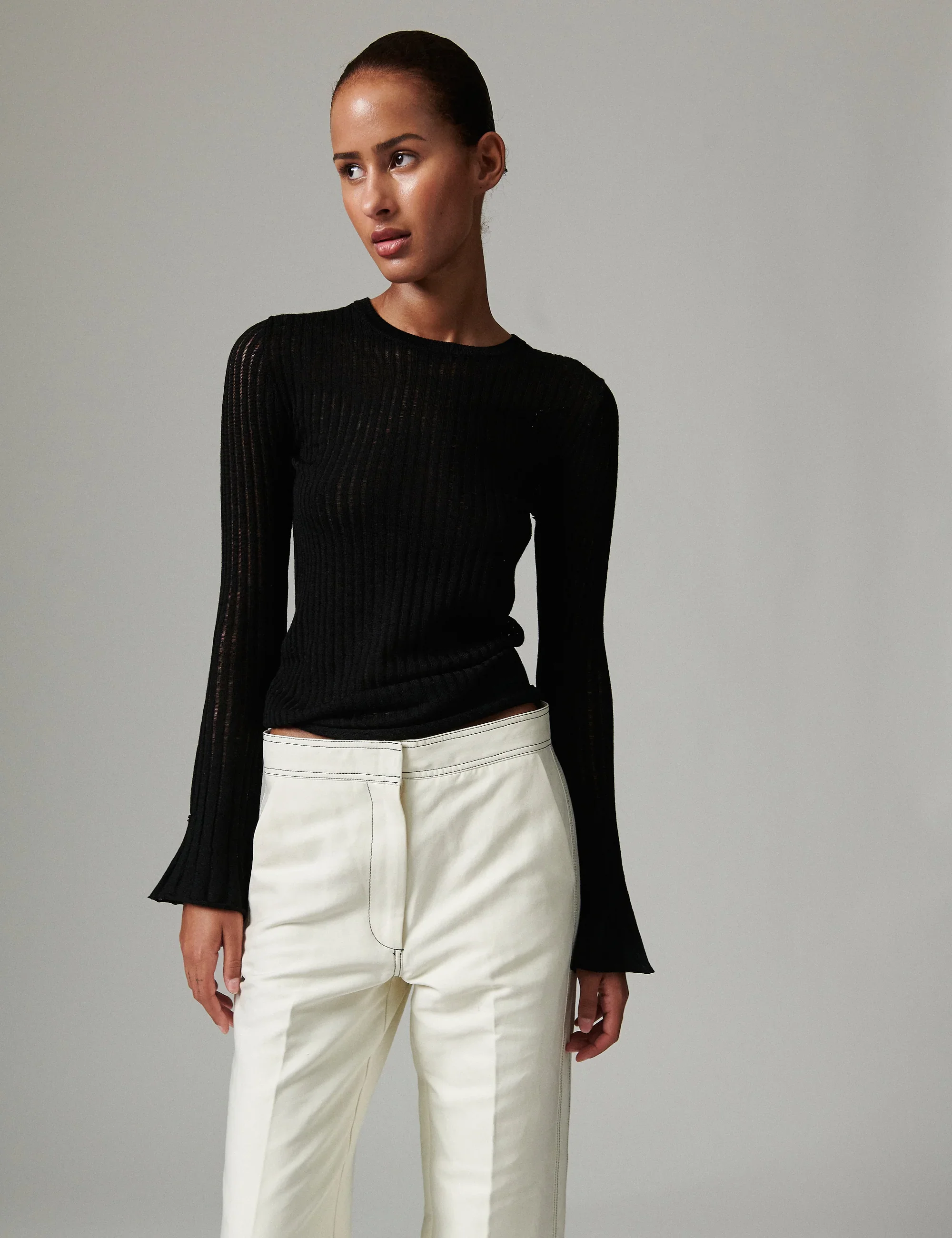 Day_Birger_et_Mikkelsen_Vibe_Top_Black_Wool_Long_Sleeve_Knit_Ribbed_Sheer_5.webp
