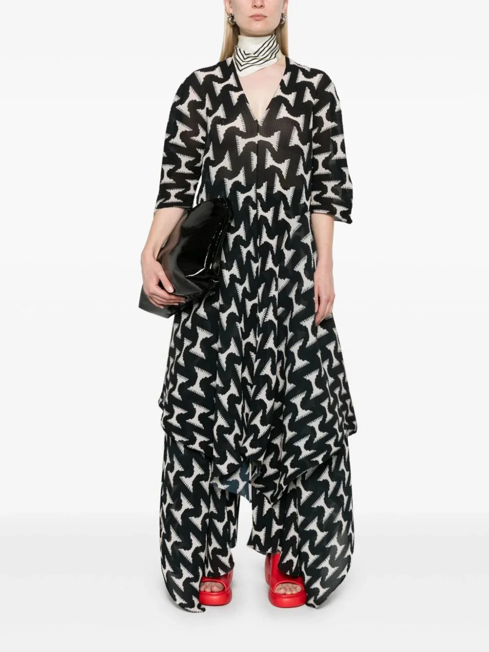 Henrik Vibskov Wrist Plisse Pants Black White Jazz Hands