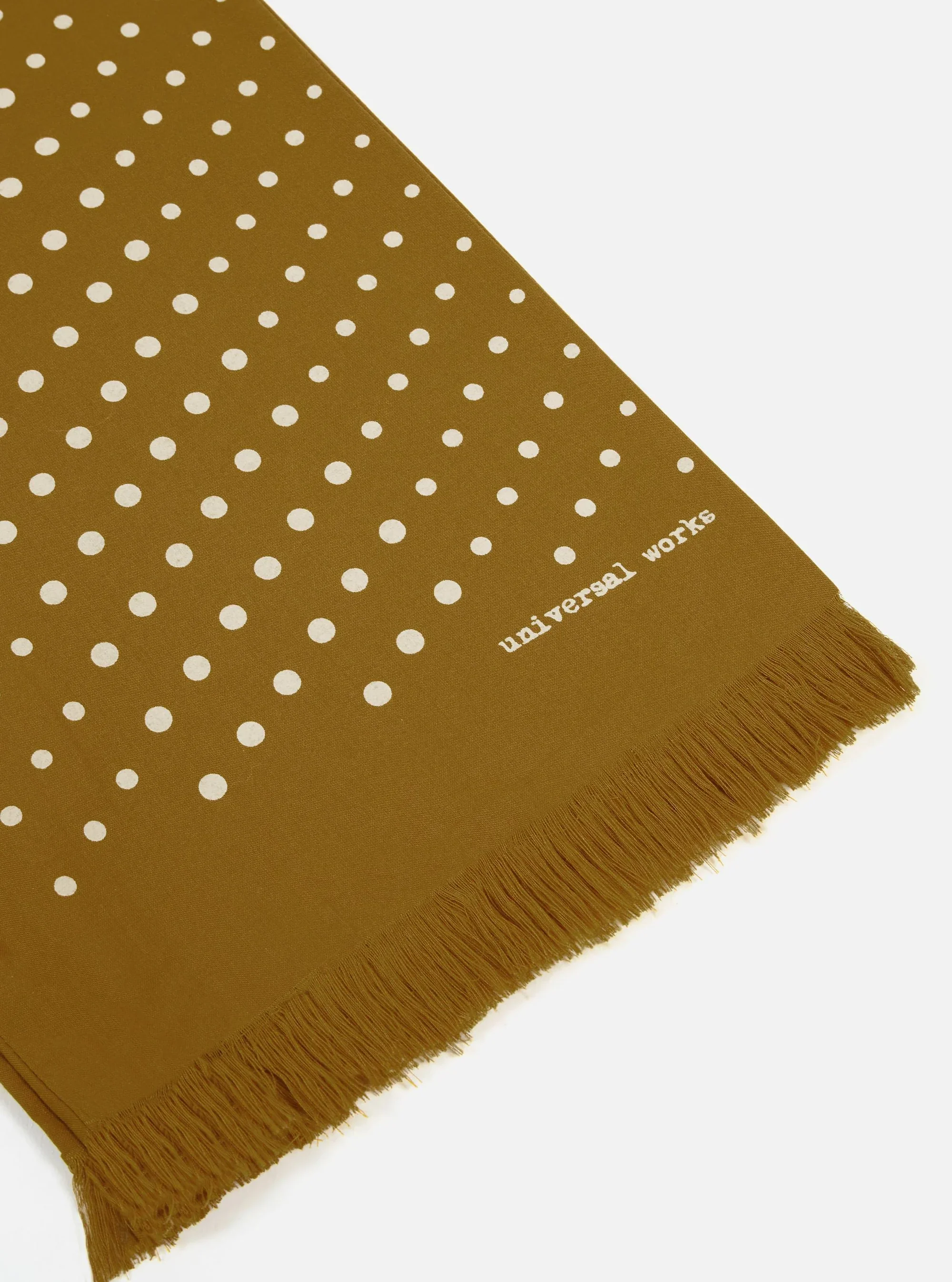 00157_Universal_Works_Short_Scarf_Mustard_Dot_2.webp