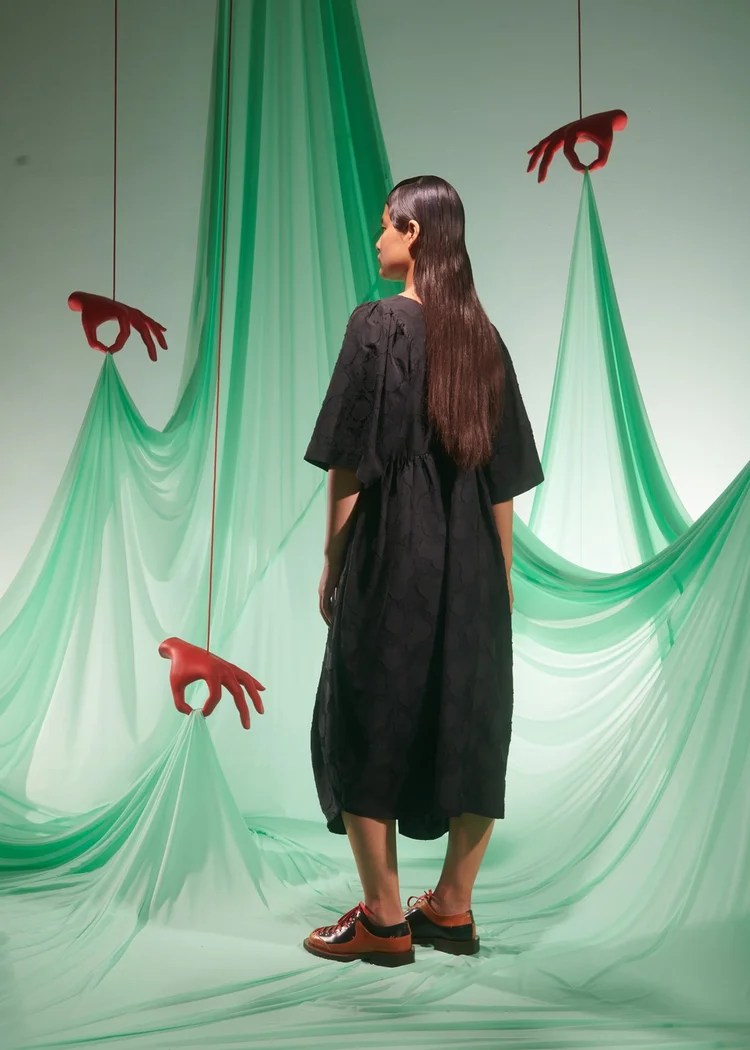 ワンピース HENRIK VIBSKOV Pump Dress size XS Henrik Vibskov Pump Dress Black Octopus Dancers — Aggregate