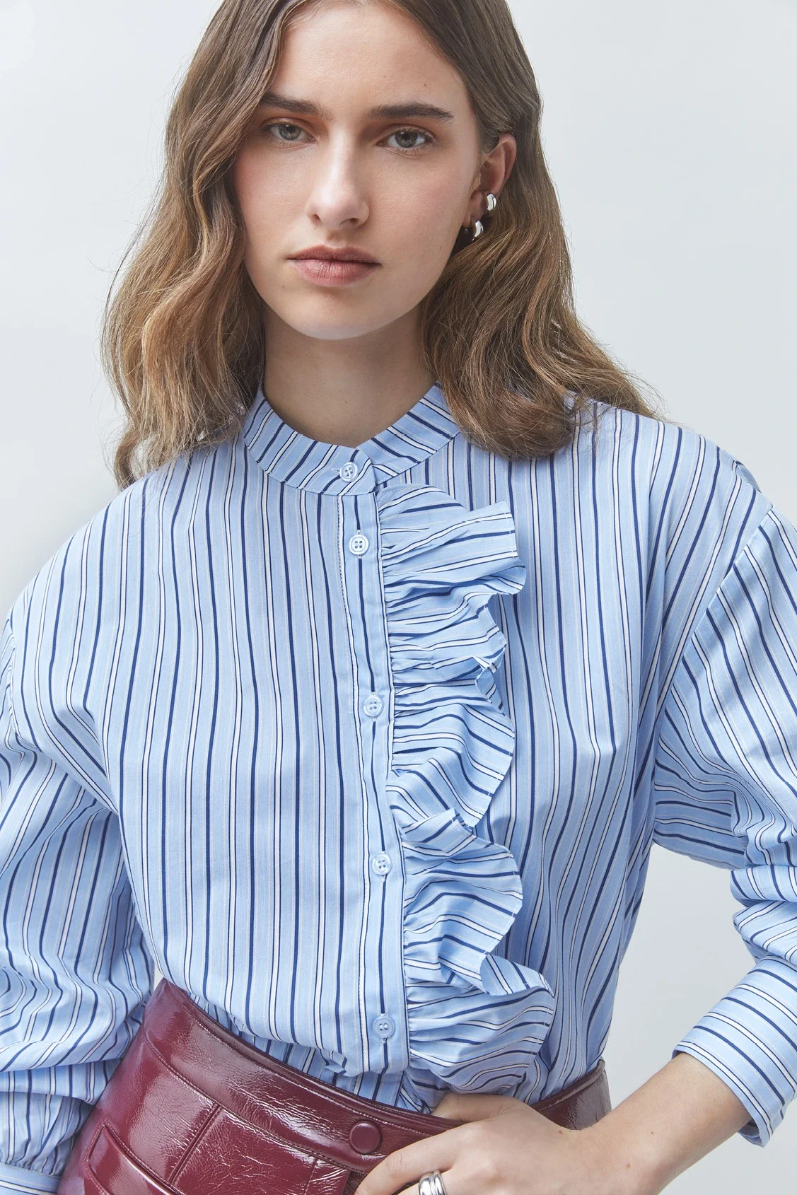 Suncoo_Paris_Lolli_Flowy_Striped_Shirt_Blouse_Blue_2.webp