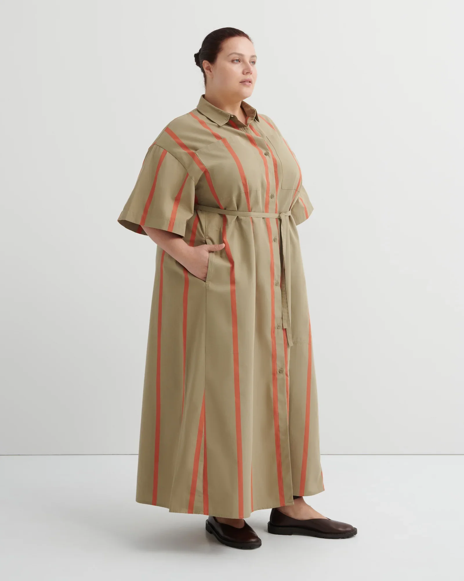 Kowtow_Balance_Dress_Nastutium_Stripe_Brown_Khaki_Orange_6.webp