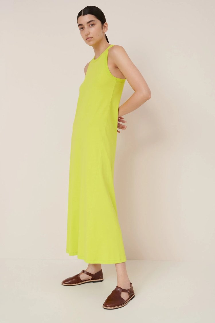 Kowtow Racer Back Dress Fluro Yellow  Aggregate Supply
