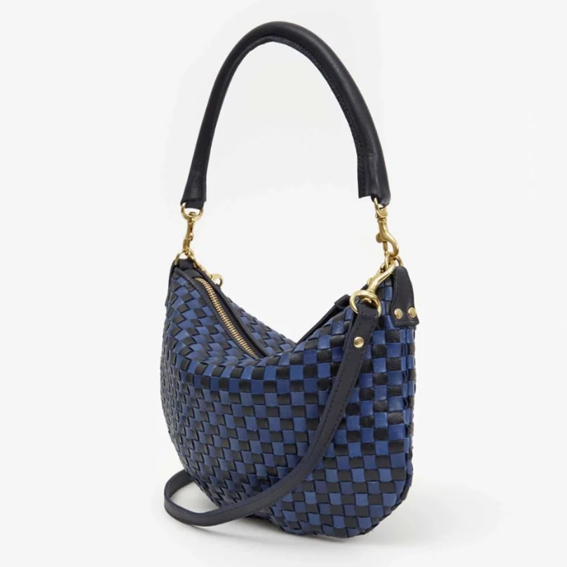 Clare_V_Petit_Moyen_Messenger_Dark_Blue_Woven_Checker_2.jpeg