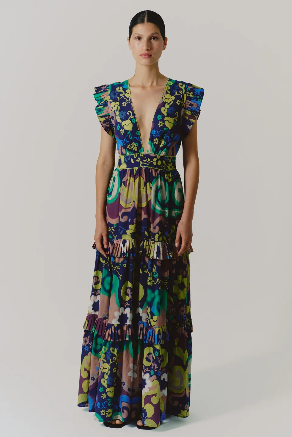 De_Loreta_Deloreta_Cora_Dress_Papalote_Print_Purple_Green_Floral_3.webp