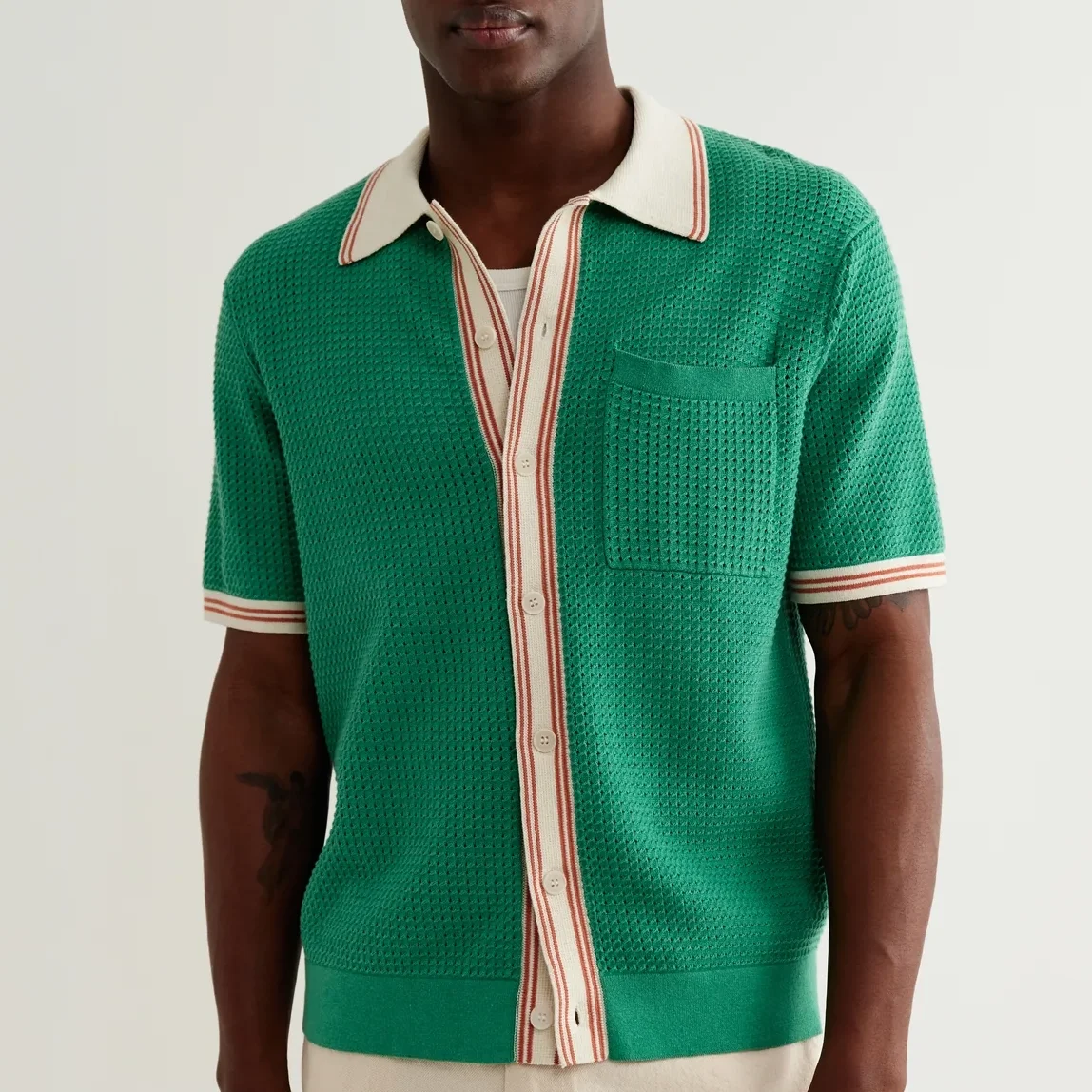 Wax_London_Belle_Polo_Shirt_Tipped_Pointelle_Green_4a.webp
