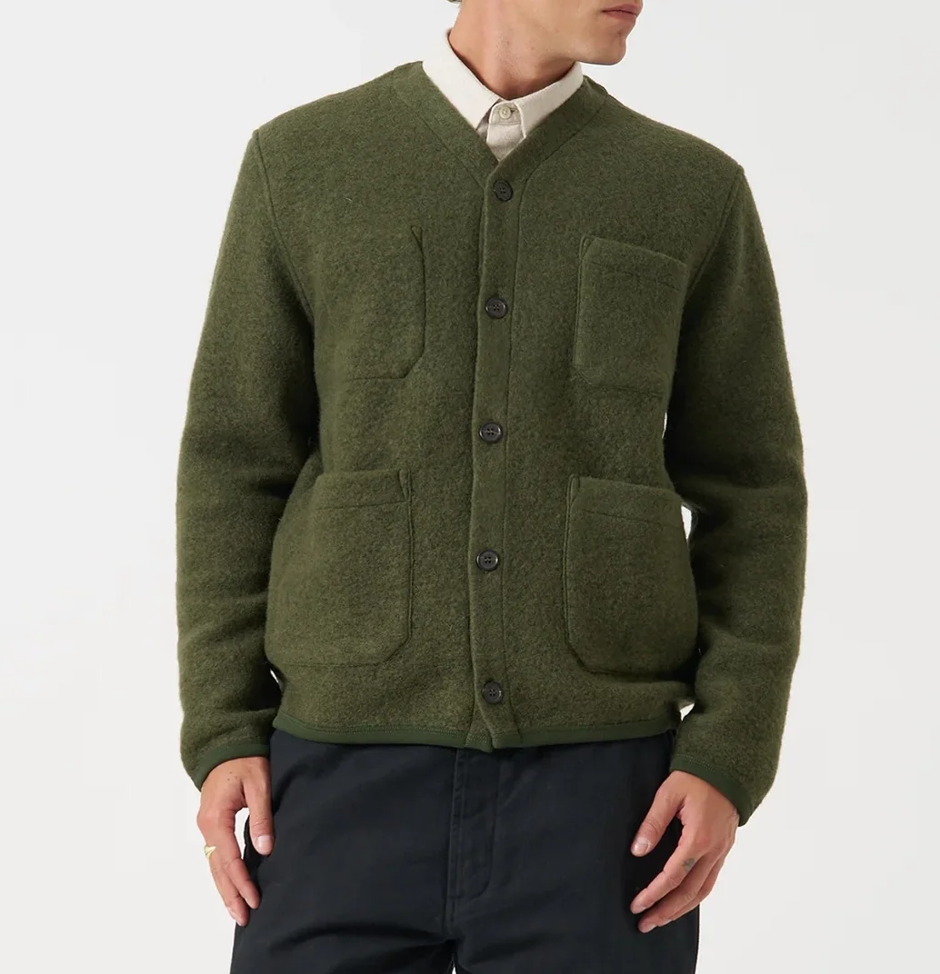 00016_Universal_Works_Wool_Fleece_Cardigan_Olive_Army_Green_2a.webp